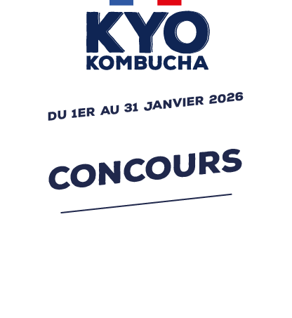 KYO Kombucha - Du 1er au 31 janvier 2026 - Grand jeu concours - Pour tout achat d'un produit KYO, tentez de gagner :